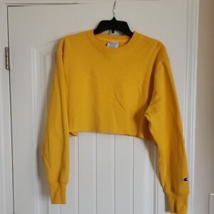 Champion Women's Cropped Crewneck Sweatshirt - Yellow